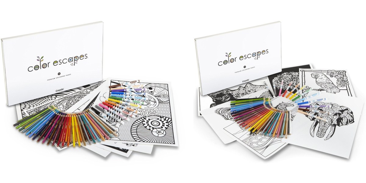 Crayola Aged Up Adult Coloring Colored Pencils and Fine Line Markers:  What's Inside the Box