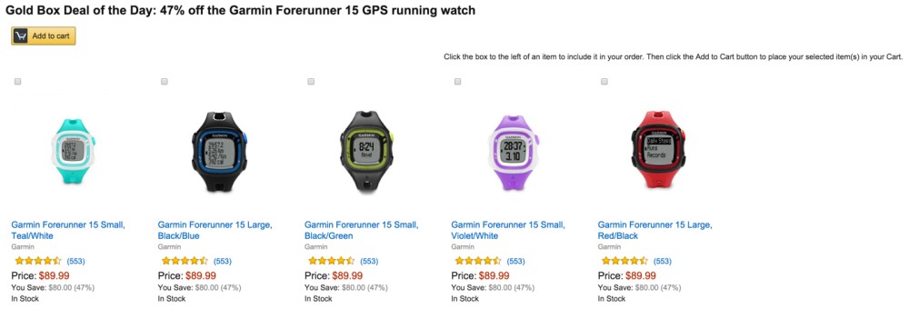 Garmin Forerunner 15 GPS running watch