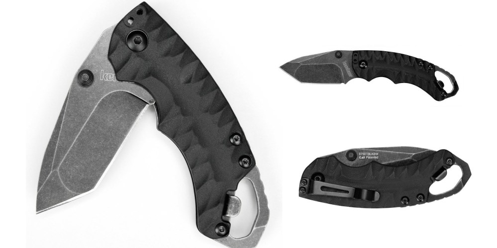 Kershaw Shuffle II Folding Knife with Tanto Blade and BlackWash Finish-5
