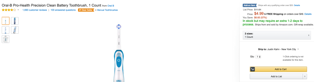 Oral-B Pro-Health Precision Clean Battery Toothbrush-4
