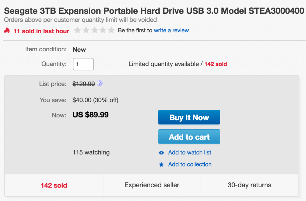 Seagate Expansion 3TB Portable External Hard Drive USB 3.0 (STEA3000400)-2