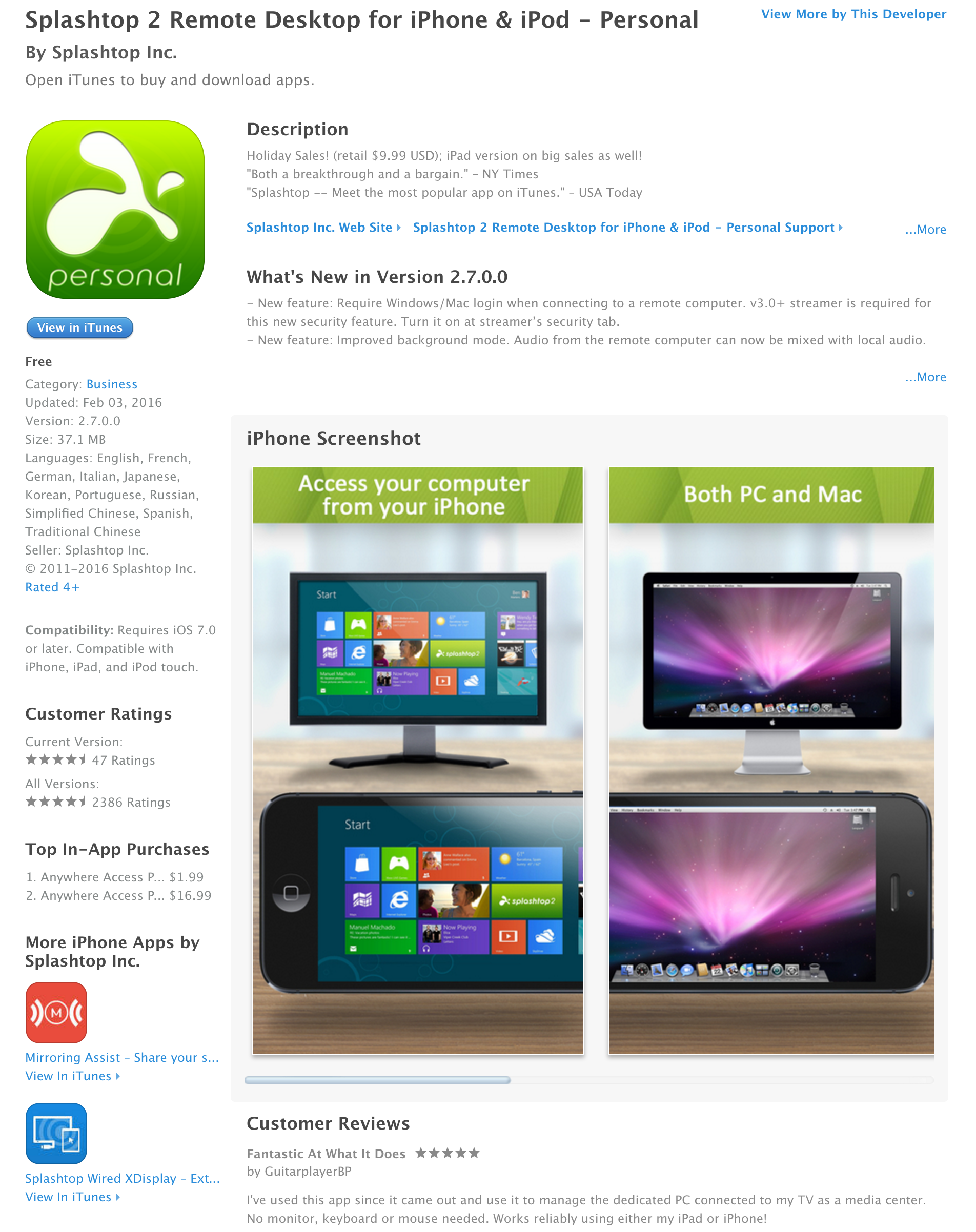 splashtop ipad app review