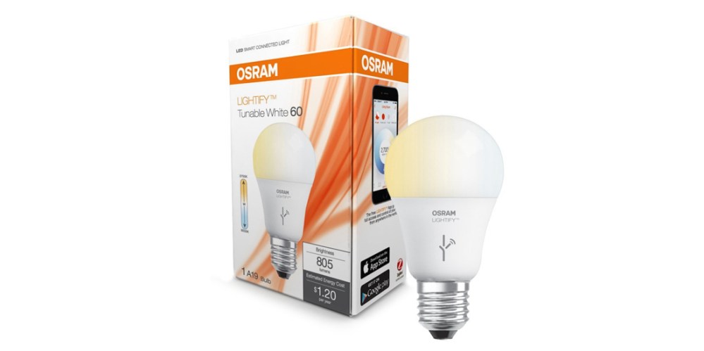 SYLVANIA Lightify 9.5-Watt (60W Equivalent) 2,700K A19 Dimmable Soft White LED Bulb with Built-In WiFi