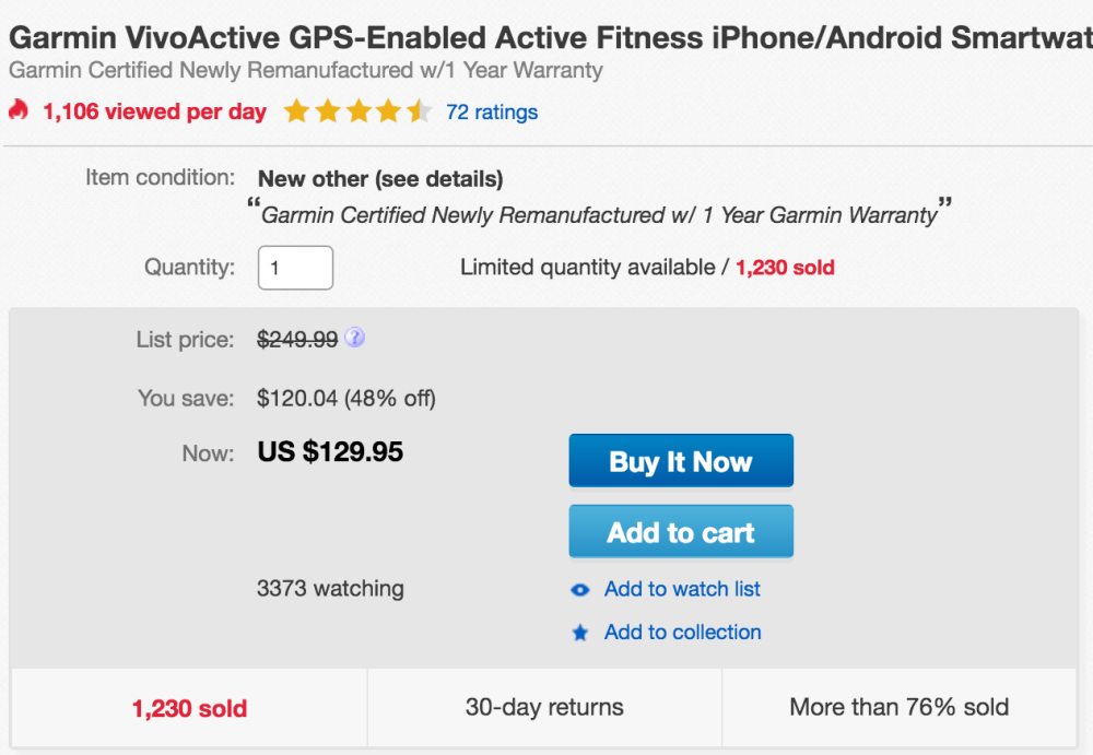 Garmin VivoActive GPS-Enabled Active Fitness iPhone:Android Smartwatch0-sale-03