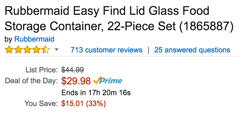 Gold Box: Rubbermaid 22-piece Glass Storage Set w/ Lids $30 Prime  shipped (Reg. $45)