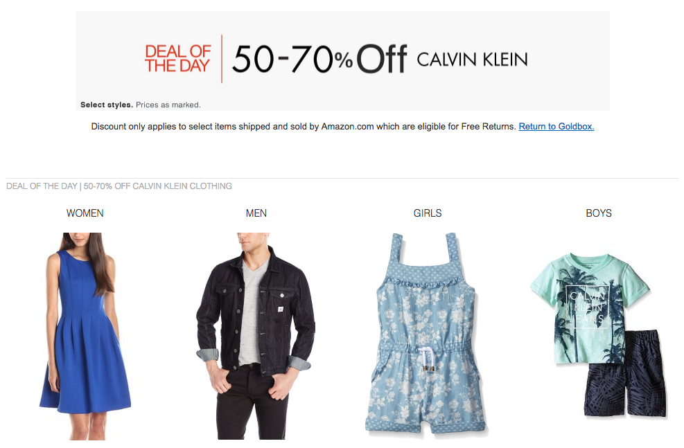 Recreate your wardrobe w/ Amazon's Calvin Klein Gold Box: up to 70% off ...