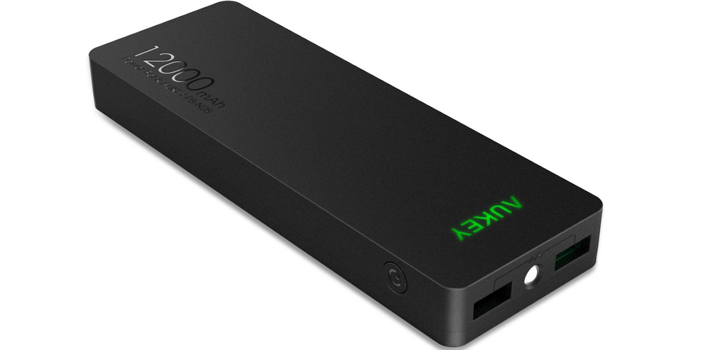 Aukey 12000mAh Portable Power Bank Charger External Battery Pack