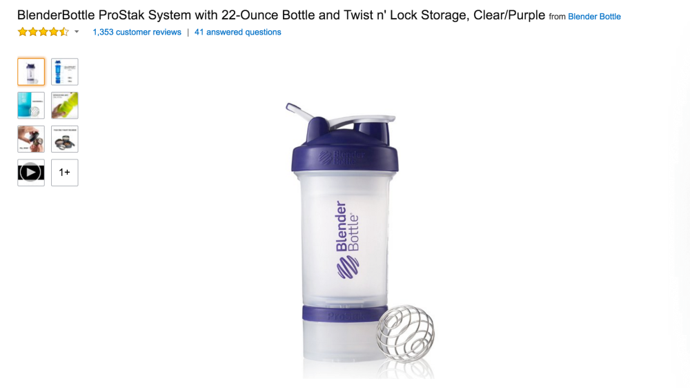 BlenderBottle ProStak System 22-Ounce Bottle and Twist n' Lock Storage-3