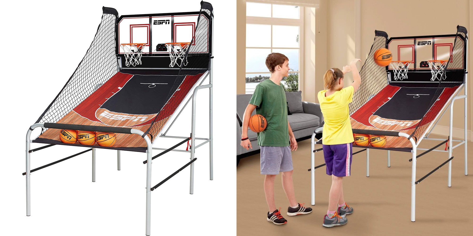 E-Jet Sport Game Basketball Arcade Games (Online Battle Challenge, Shoot Hoops) Electronic Arcade Basketball Games, Dual Shot craft-ivf