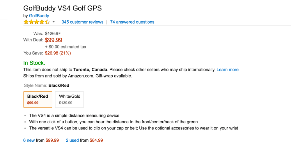 GolfBuddy VS4 Golf GPS-3