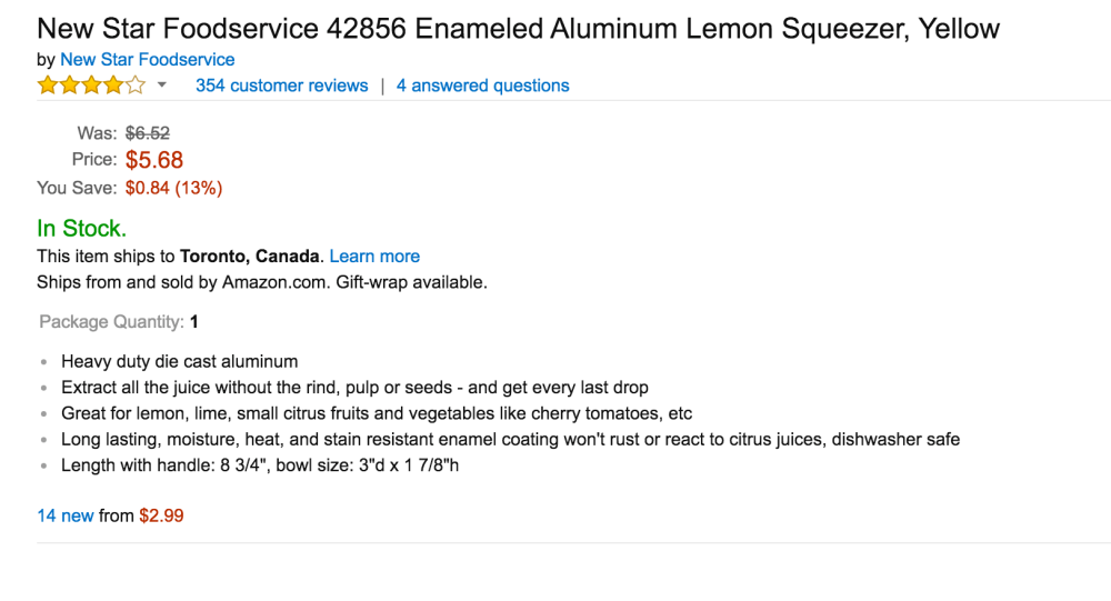 New Star Enameled Aluminum Lemon Squeezer-4