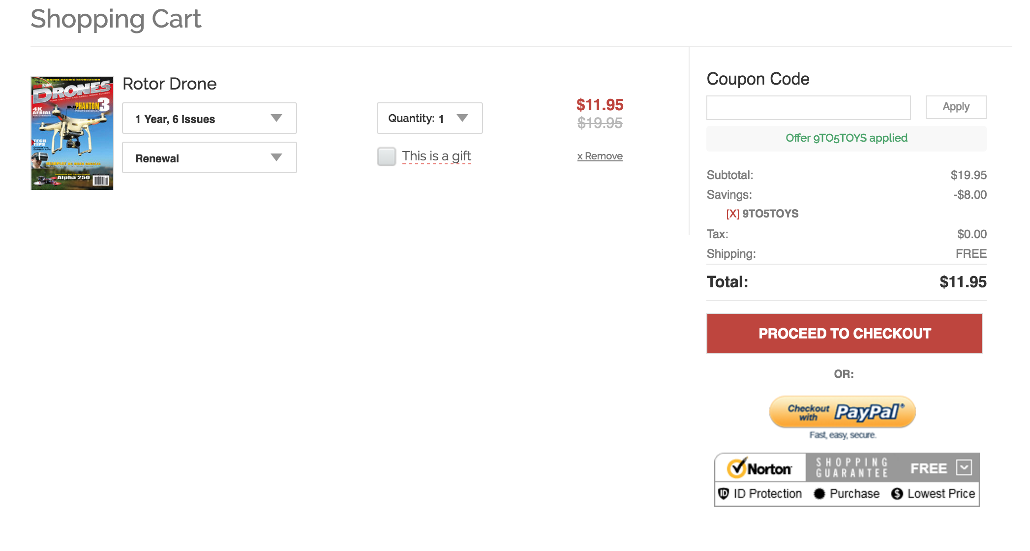 Rotor Drone Magazine 1yr. subscription for 12 shipped (Reg. 20