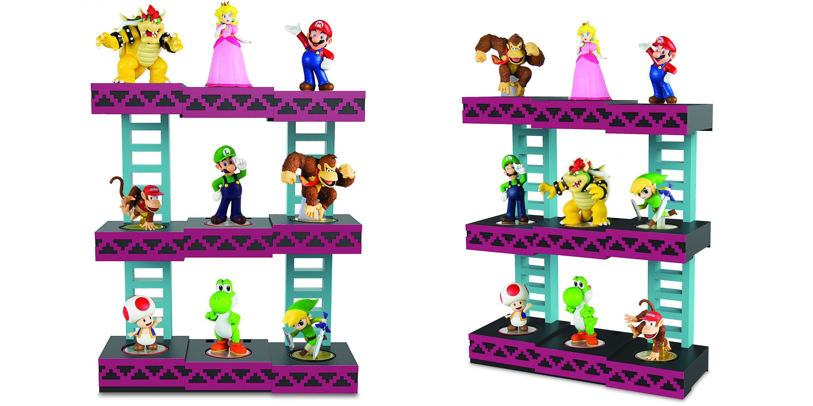 These new Donkey Kong, Zelda and 8bit Mario Brosthemed amiibo stands