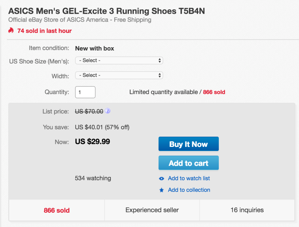 ASICS Men's GEL-Excite 3 Running Shoes (T5B4N)-3