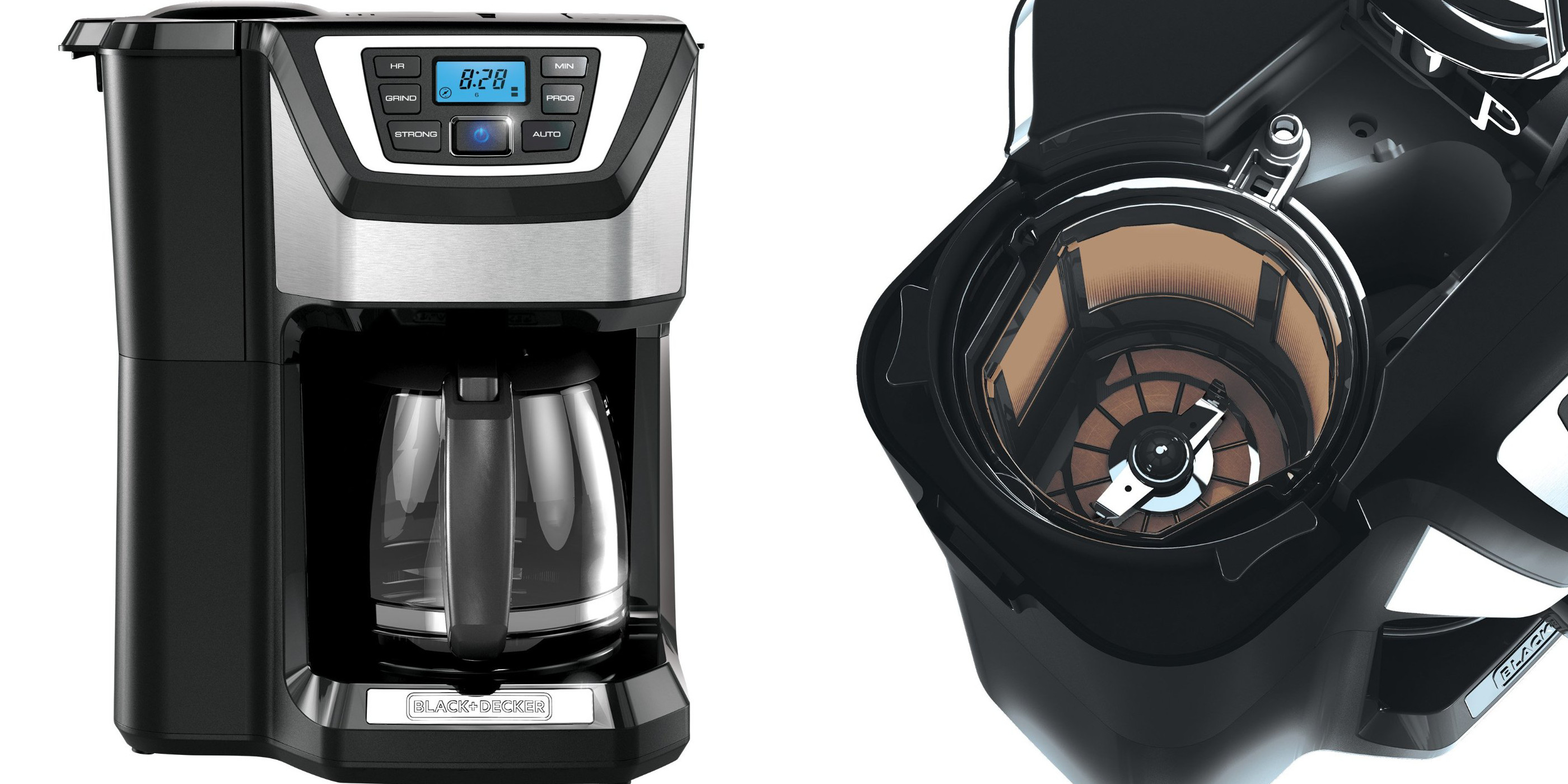 Black+Decker 12Cup Mill and Brew Coffeemaker has a builtin grinder