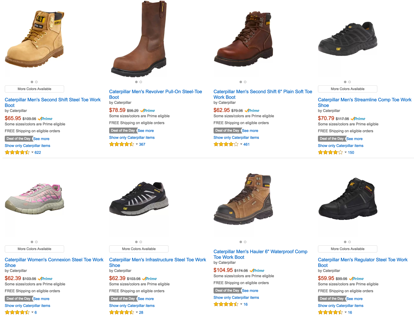 Get the job done with Caterpillar Work Boots up to 40 Off Men's