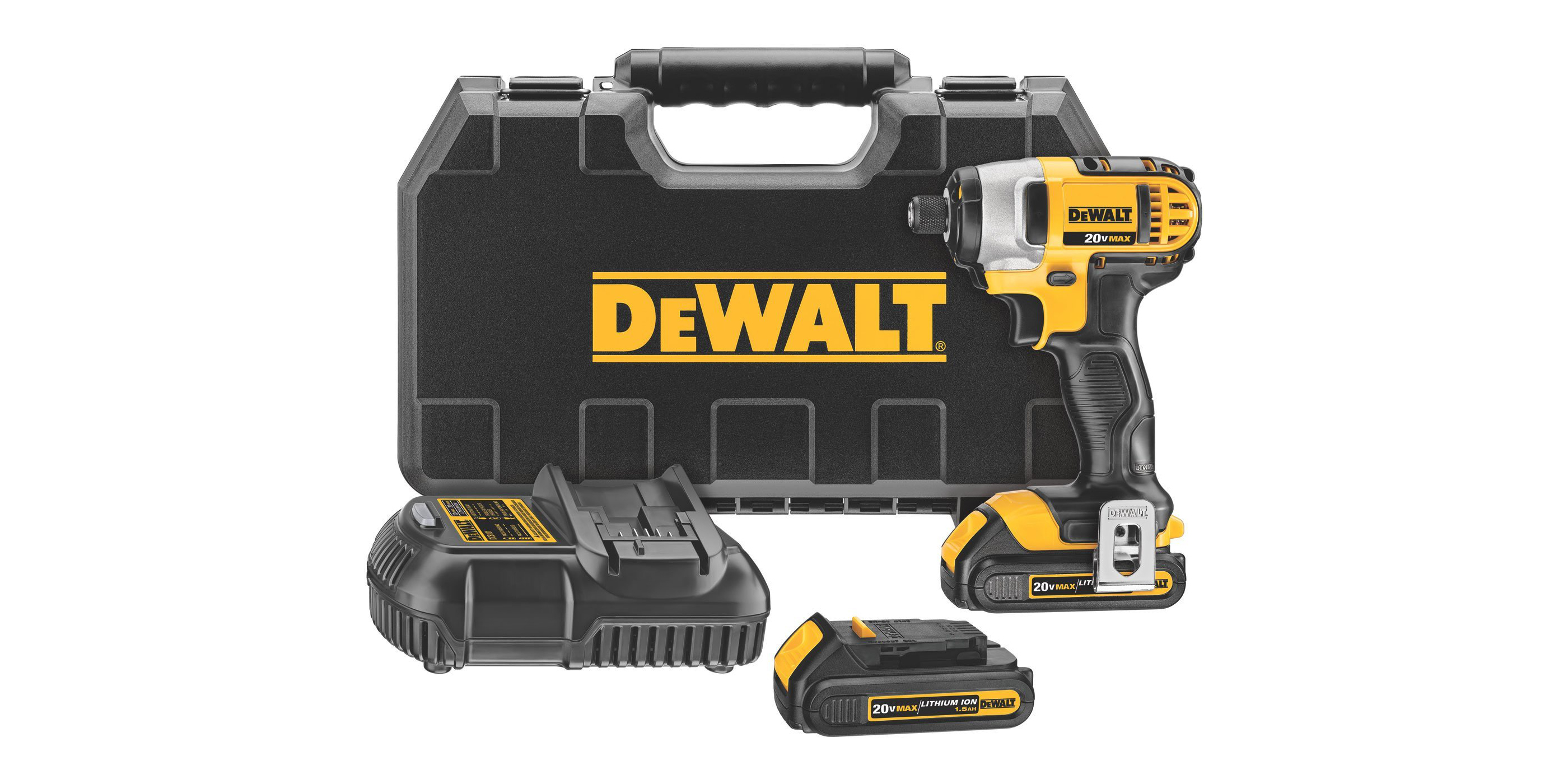 This cordless DEWALT Impact Driver Kit comes w/ a builtin work light