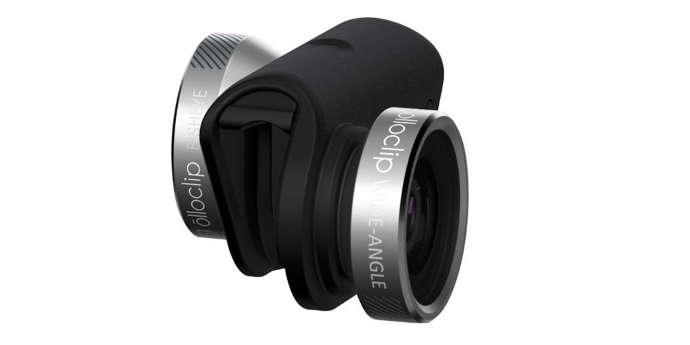 OlloClip 4-In-1 Camera Lens for iPhone 5:5S:SE Silver or Red