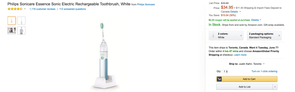 Philips Sonicare Essence 5600 Rechargeable Electric Toothbrush-sale-03