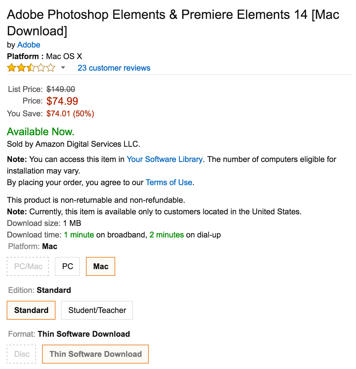 best price for adobe photoshop elements 14