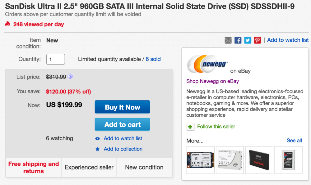 sandisk-ultra-II-solid-state-drive-ebay-deal