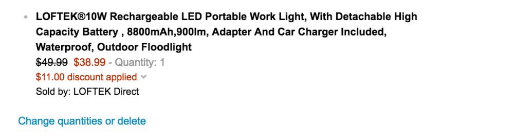 10W Rechargeable LED Portable Work Light with smartphone charging-2