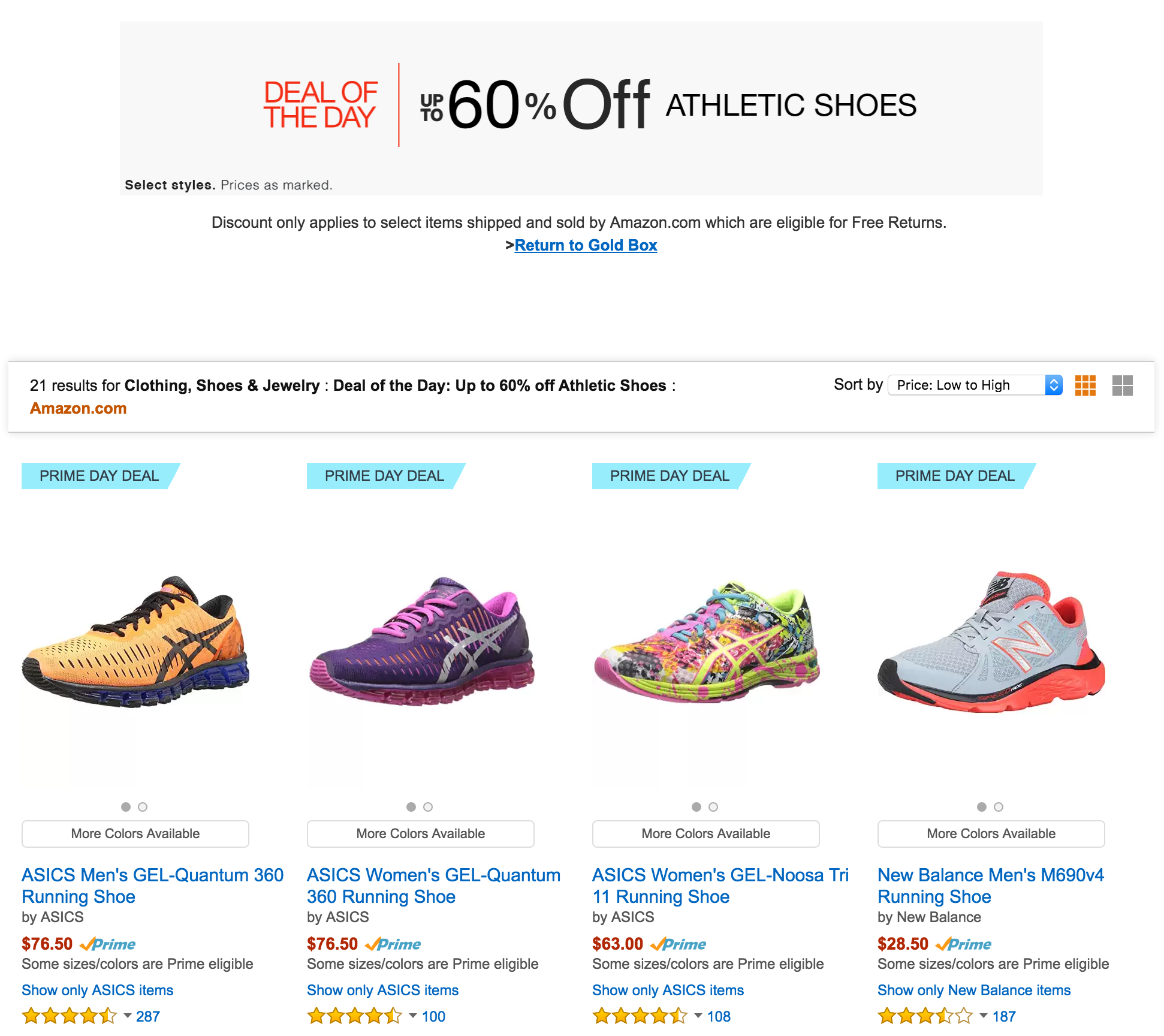 asics shoes sale amazon