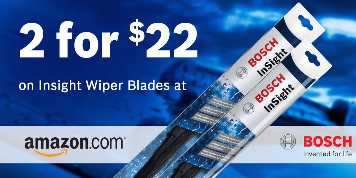 Pick up a pair of allseason Bosch windshield wipers for just 22 Prime