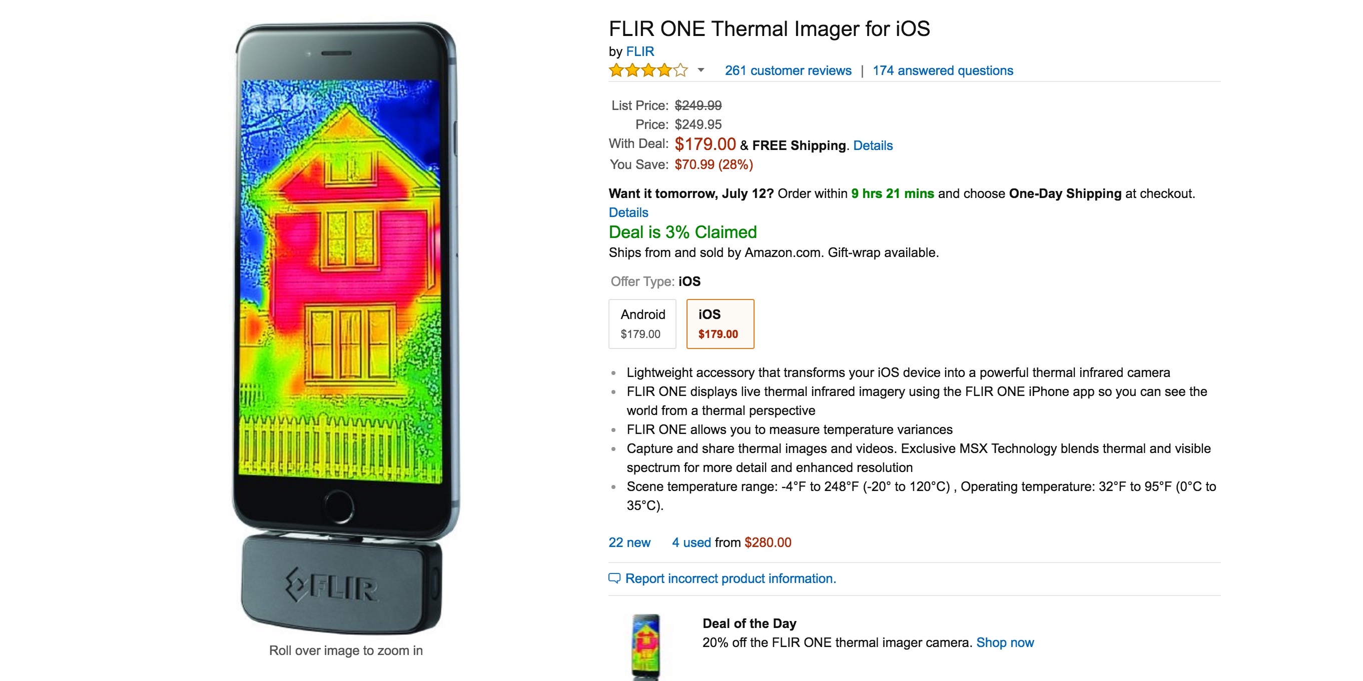 Get Predator vision for your iPhone/Android w/FLIR Thermal Imager for