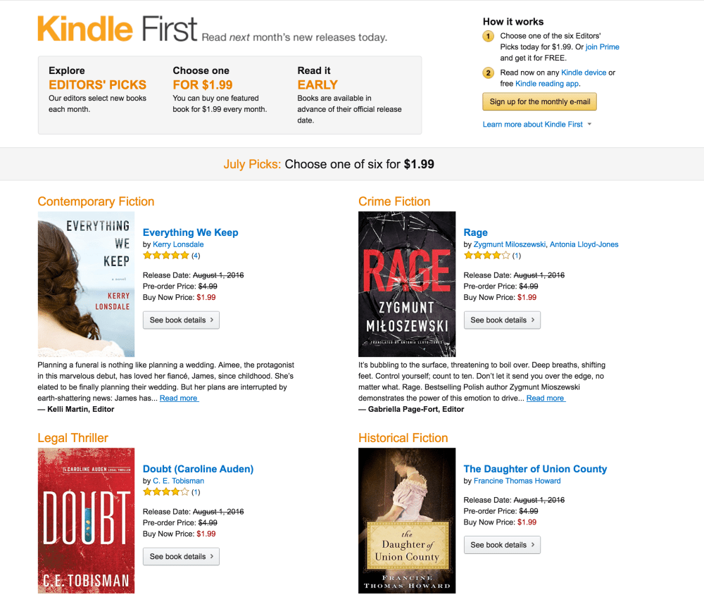 Kindle First-free