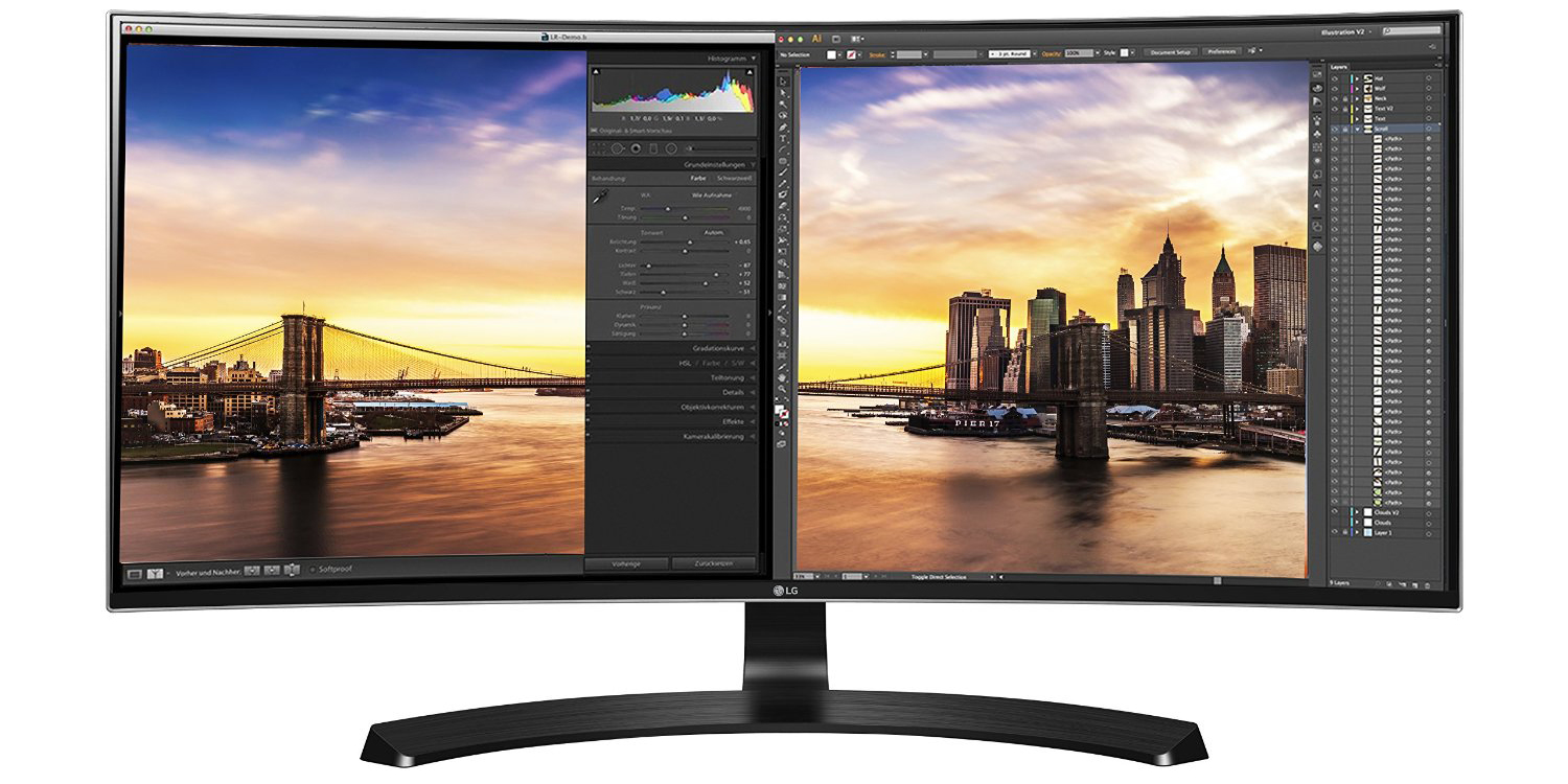 split to two screen lg wide monitor
