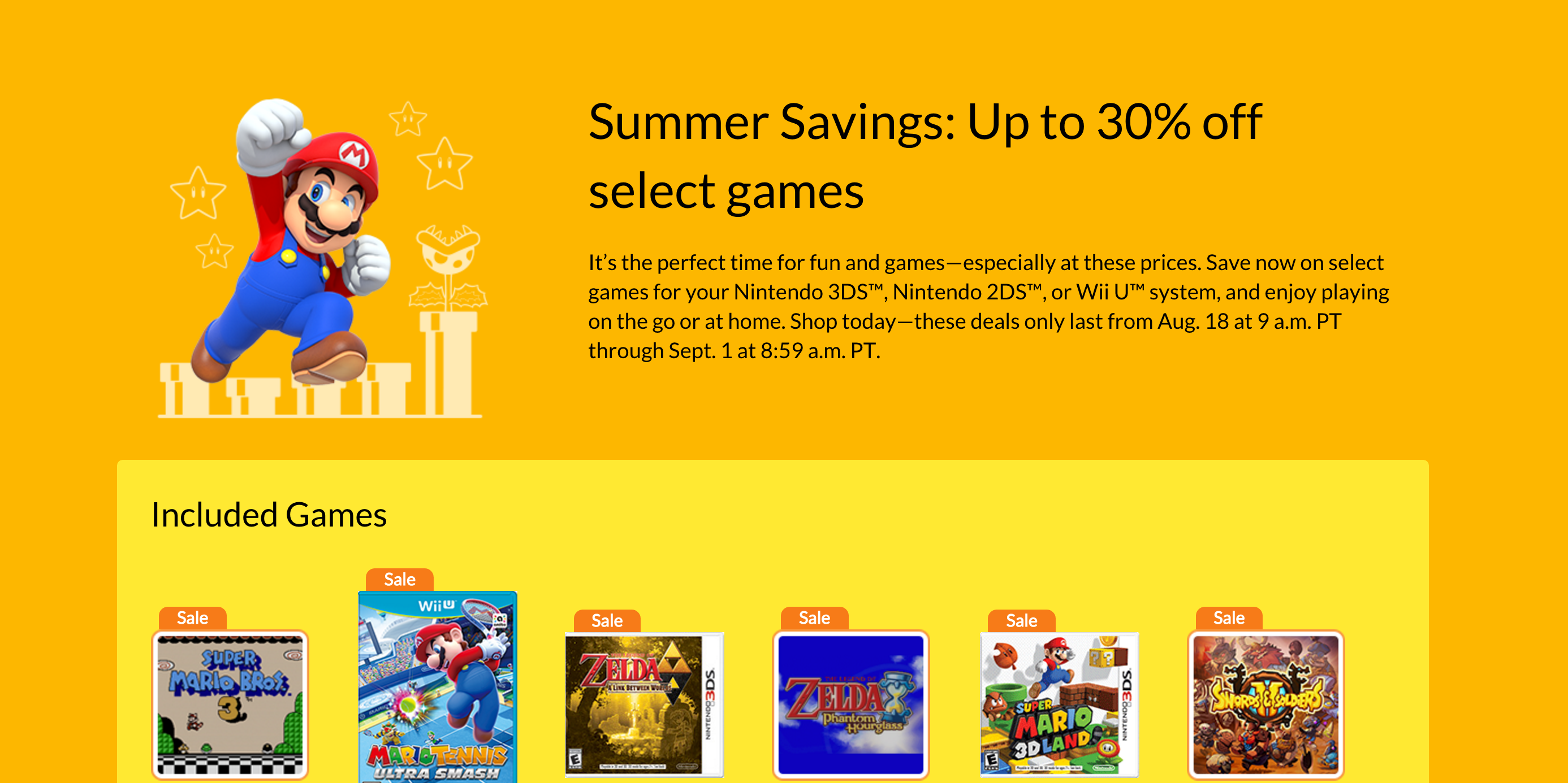 Nintendo Summer Sale classic NES titles for Wii U/3DS from 3.