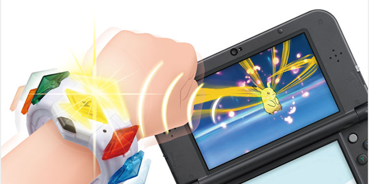 Pokemon Z Ring Crystal Set Bracelet TOMY Nintendo DS Sun + Moon