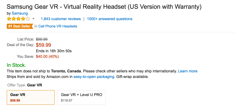 Samsung Gear VR Virtual Reality Headset-4