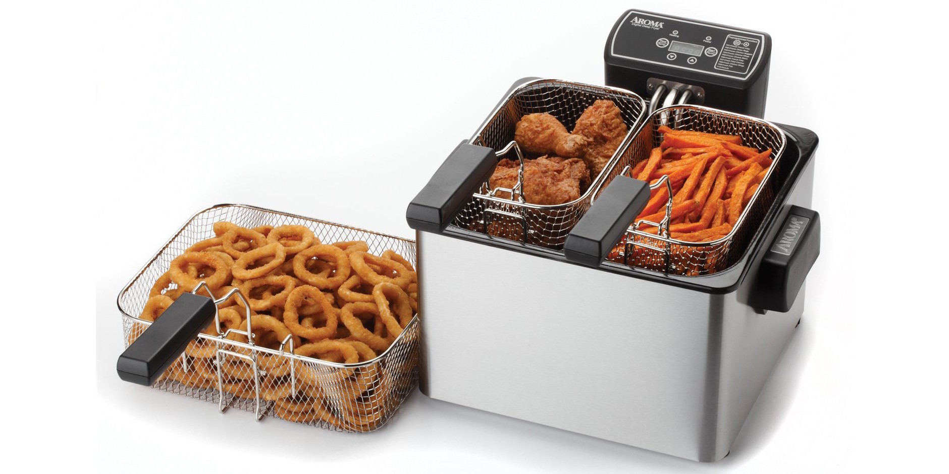 The Aroma Smart XL 4Quart Digital Deep Fryer just hit its Amazon all