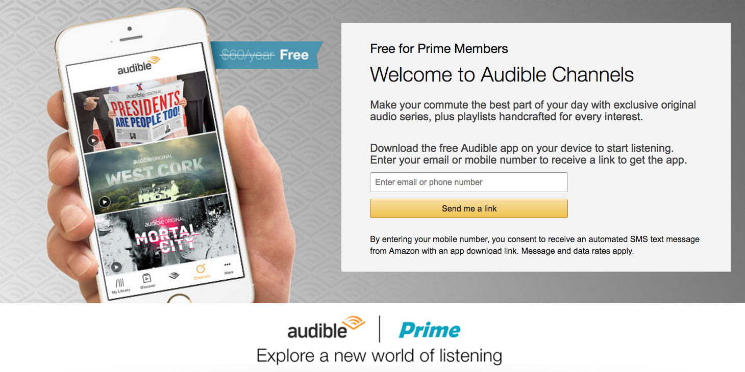 does audible come with amazon prime