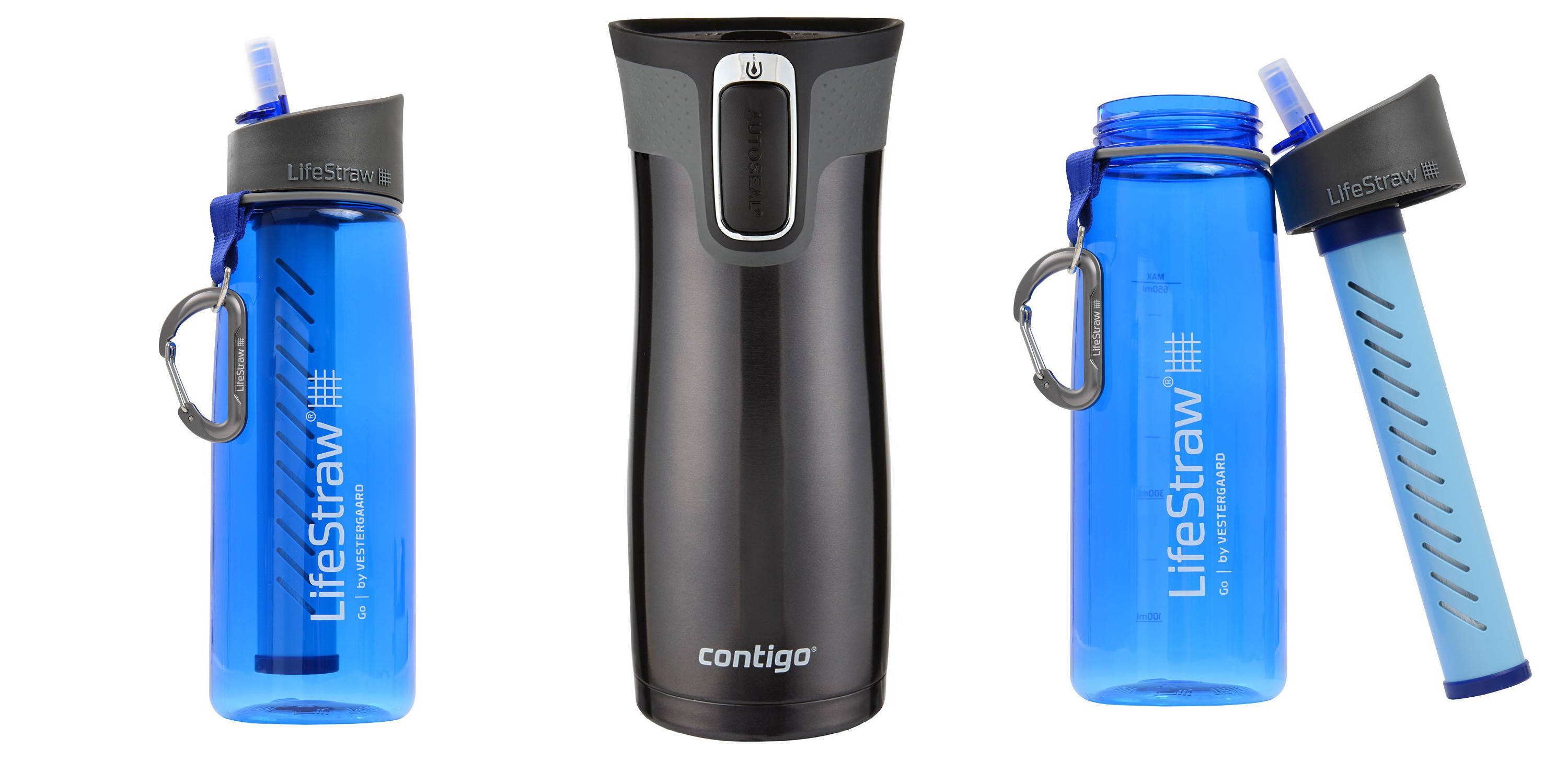 LifeStraw Go Filtered Water Bottle $22 + Contigo's Stainless Steel