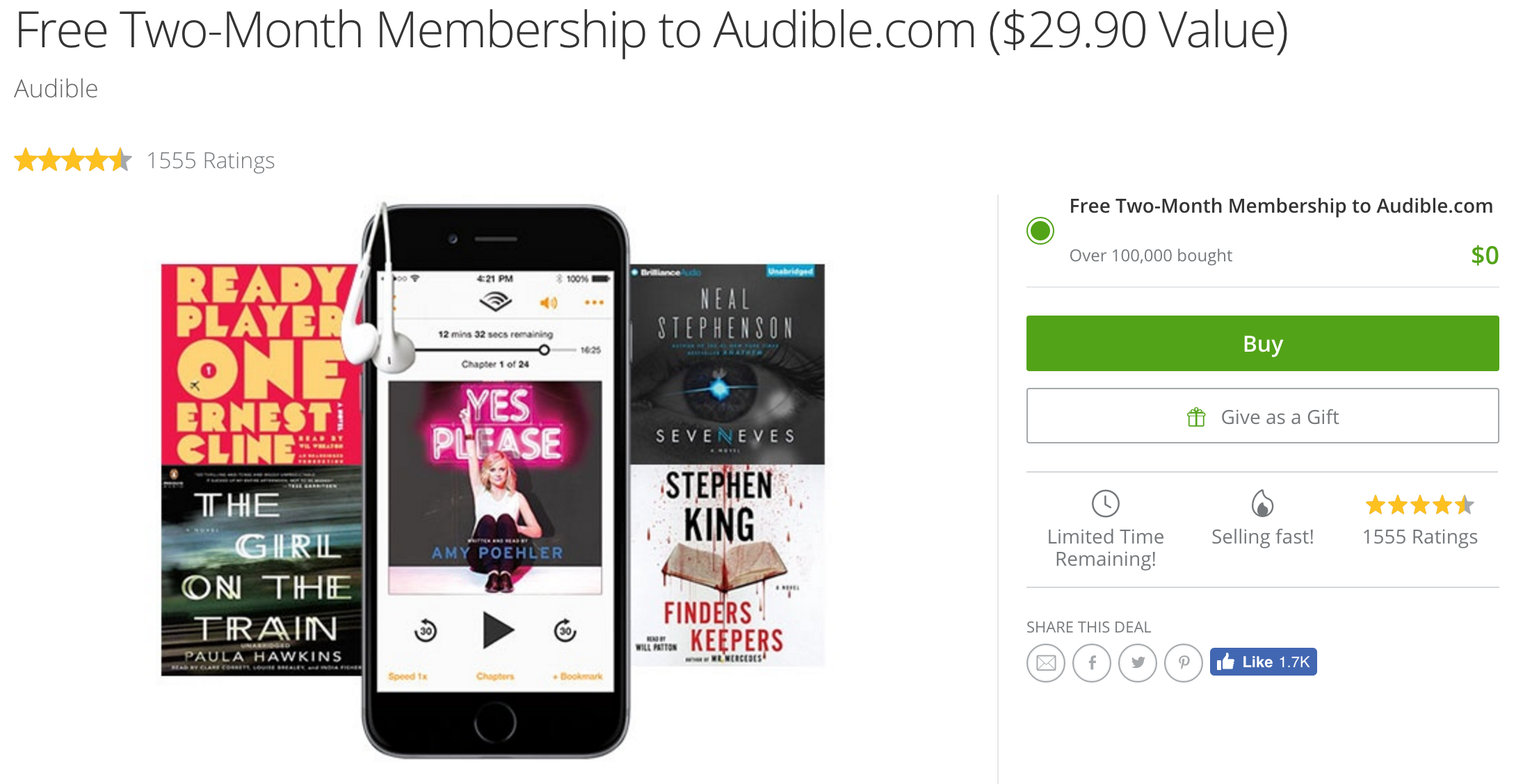 3 month audible trial