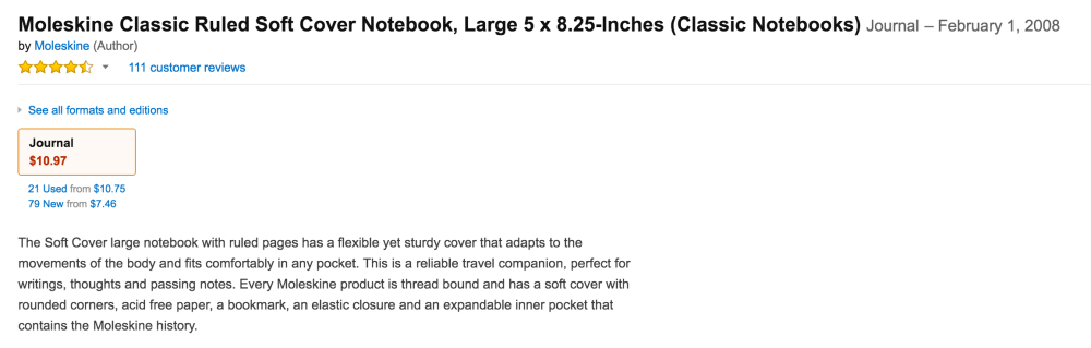 Moleskine Classic Ruled Soft Cover Notebook-3