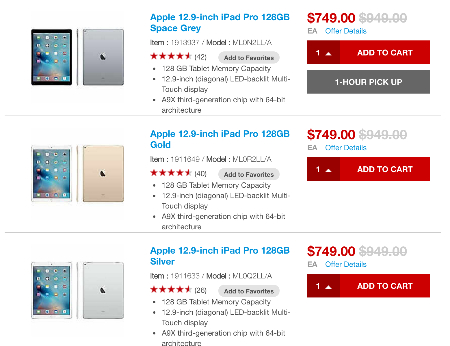 Save up to 150 on iPad Pro at Staples 12.9inch WiFi 128GB 749 (Reg