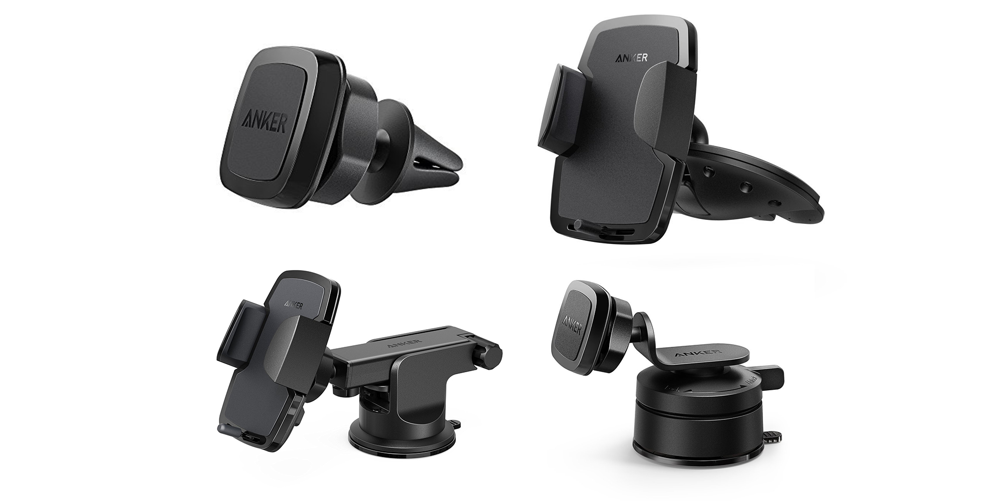 Anker Smartphone Car Mounts for iPhone 7/Plus, Galaxy S7/Edge, Pixel