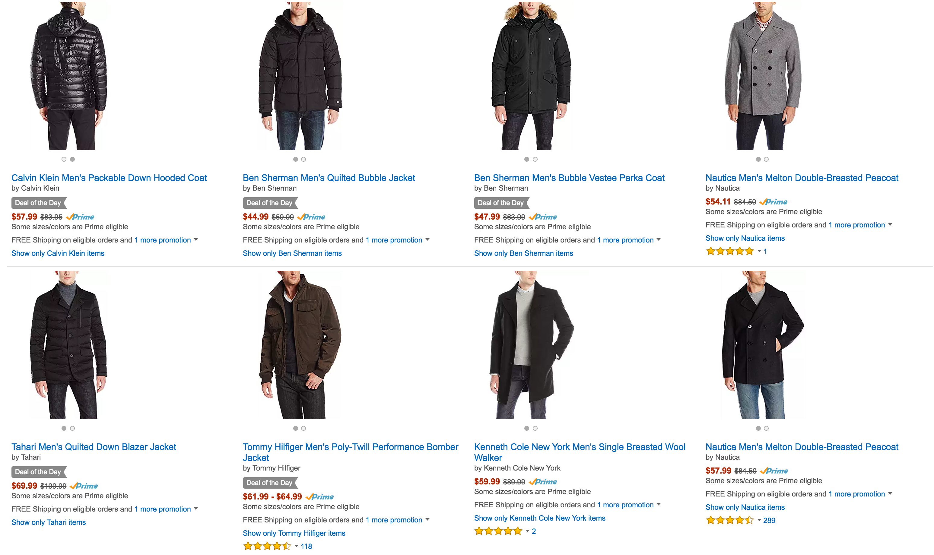 Amazon has loads of winter jackets/wool pea coats up to 70% off today: Calvin  Klein, Hilfiger, Guess and many more