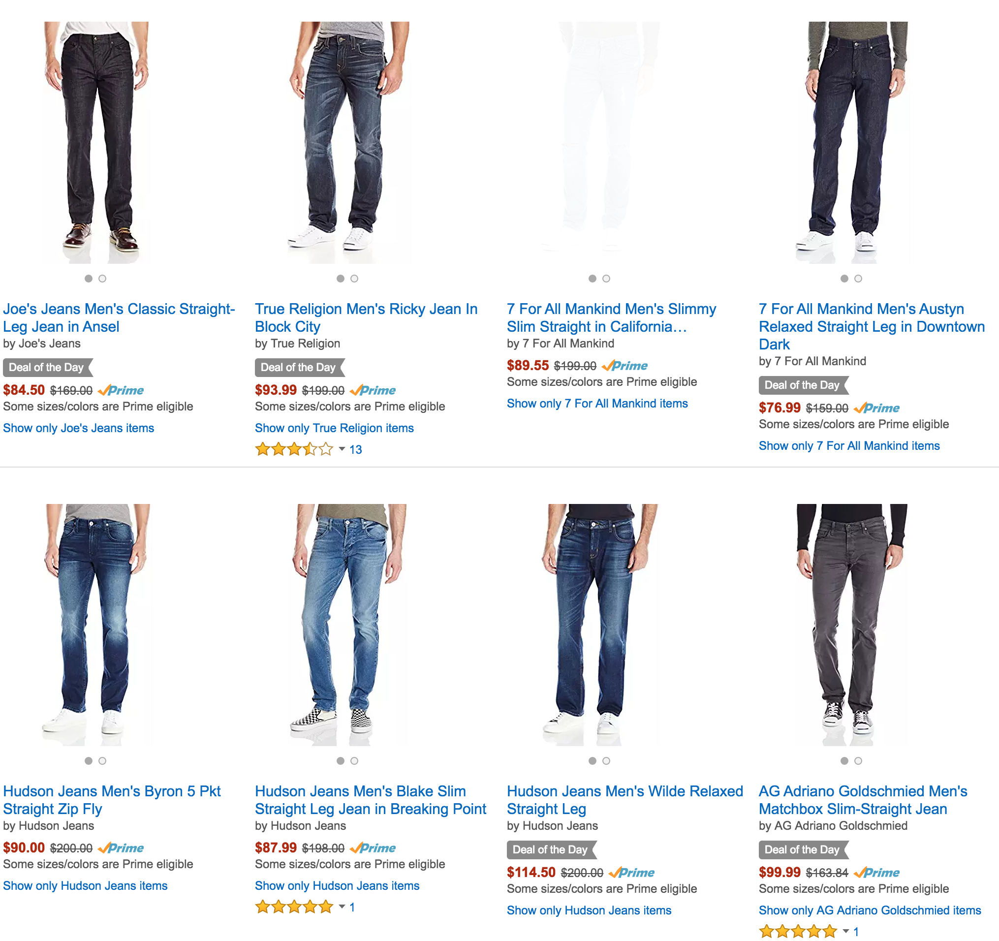 Today only, pick up a new pair of top-grade jeans at Amazon from True ...