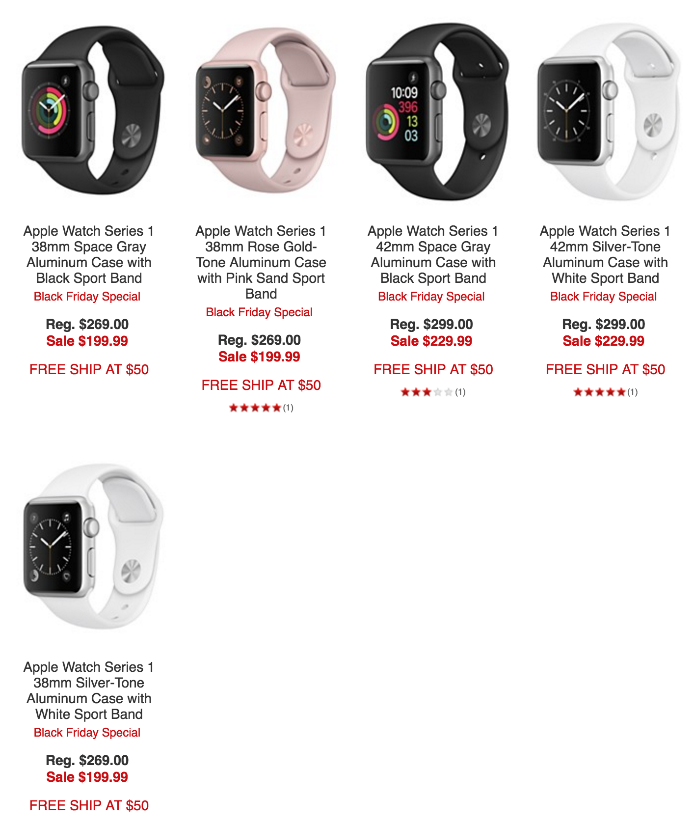 apple watch series 1 black friday