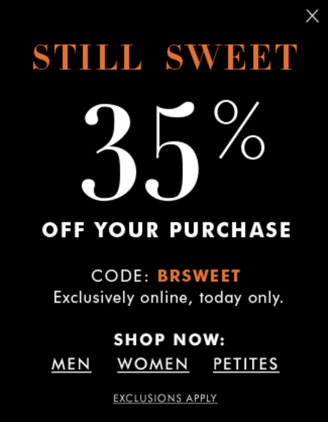 Today only, save 35 sitewide at Gap and Banana Republic + Amazon's