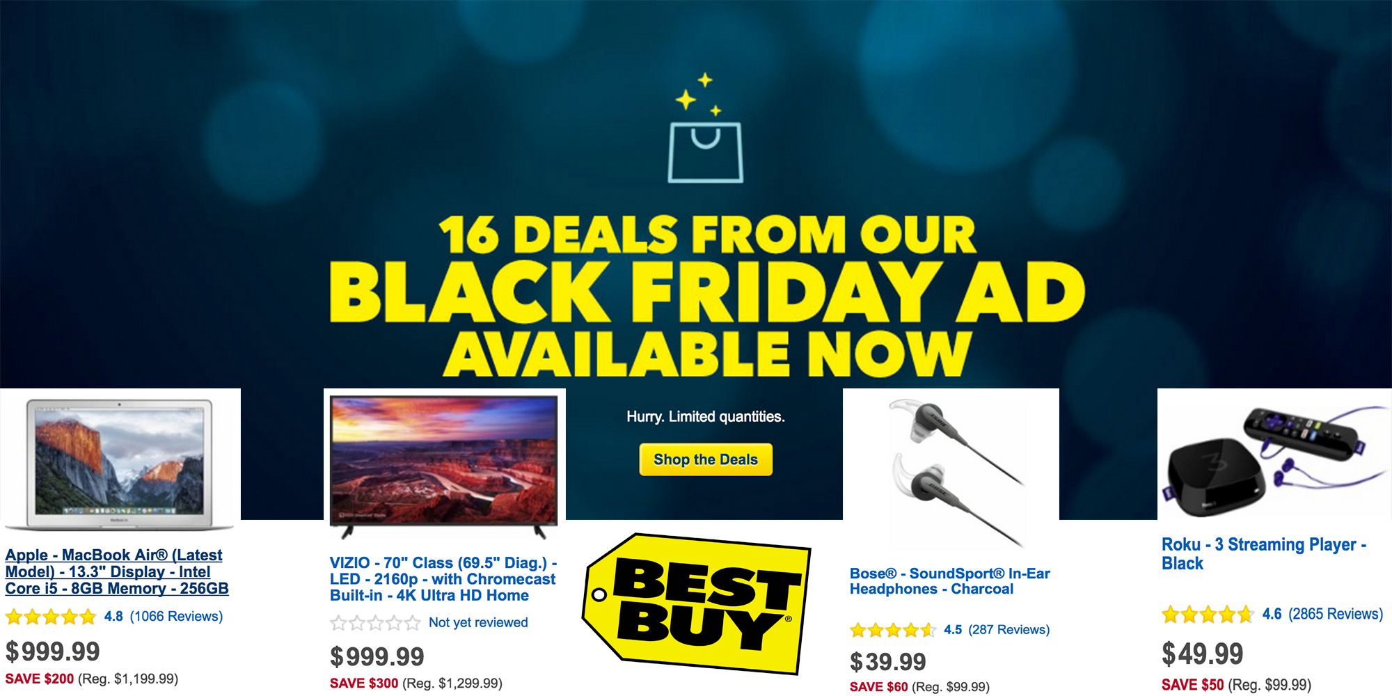 Best Buy&#39;s Black Friday Early Access Sale: 13&quot; MacBook 256GB $1,000, Bose SoundSport Earbuds $40 ...