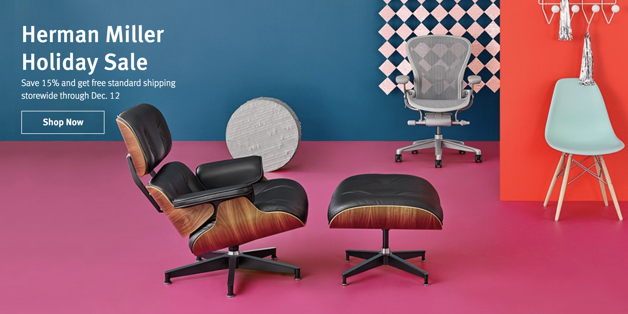 Herman Miller Annual Holiday Sale 15 off iconic styles plus free