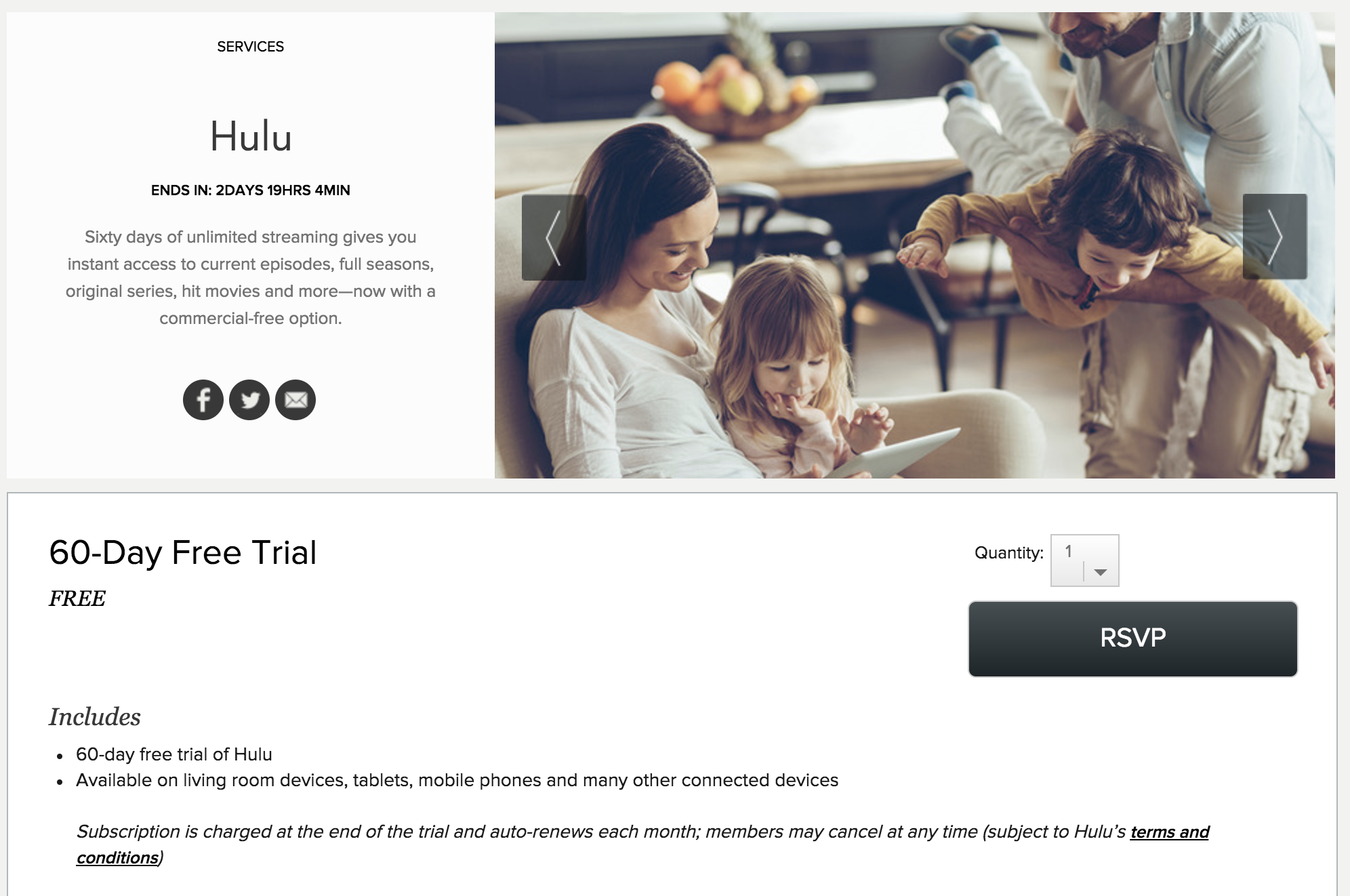 Enjoy two months of Hulu Plus for free through the holidays with this