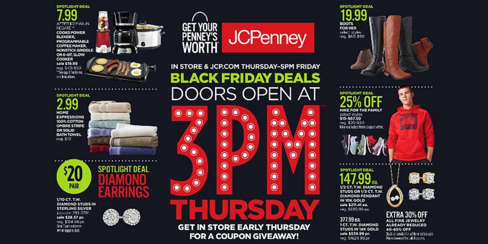 JCPenney Black Friday 2016 Ad: Roku Streaming Stick $35, Bella/Sunbeam appliances $10, more ...
