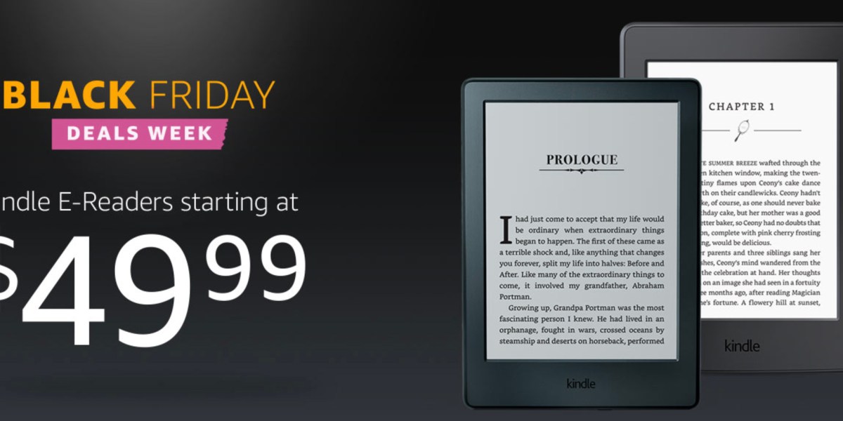 Amazon kicks off its Kindle Ereader Black Friday promotion with prices
